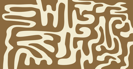 Trendy abstract doodle shape background. Contemporary hand drawn geometric elements, Vector illustration