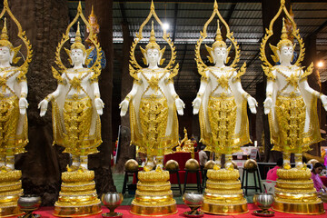 Phra Si Ariya Mettrai buddha or Bodhisattva Maitreya statues for thai people visit respect praying...