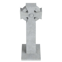 3d rendering illustration of a celtic cross gravestone