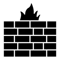 An editable design icon of firewall