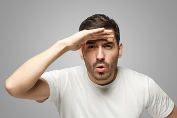 Picture of guy looking far away as if looking for some great perpectives for business