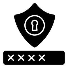 An editable design icon of security shield