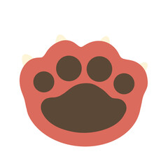 red panda paw, red panda footprint symbol.