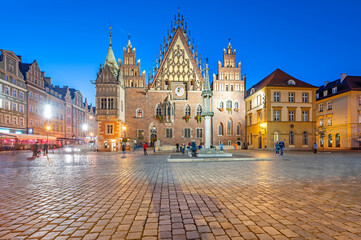 Fototapeta na wymiar Wroclaw Market Square, Poland.