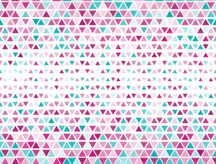 Simple triangles halftone texture. Triangular elements transition banner background.