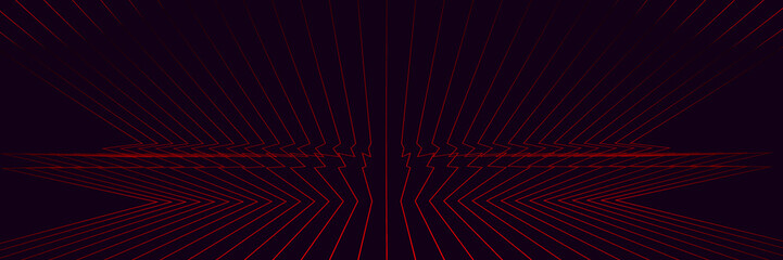 Naklejka premium Abstract black background with red lines