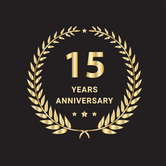 15 Year Anniversary Celebration Logo. 15 Year Anniversary Vector Art, Icons, and Graphics 