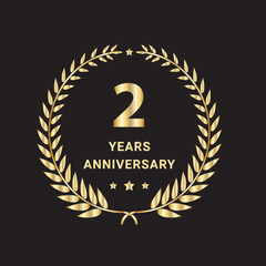 2  Year Anniversary Celebration Logo. 2 Year Anniversary Vector Art, Icons, and Graphics 