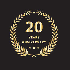 20 Year Anniversary Celebration Logo. 20 Year Anniversary Vector Art, Icons, and Graphics 