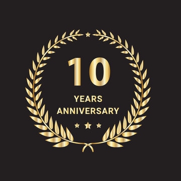 10 Year Anniversary Celebration Logo. 10 Year Anniversary Vector Art, Icons, and Graphics 