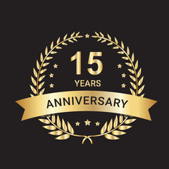 15 Year Anniversary Celebration Logo. 15 Year Anniversary Vector Art, Icons, and Graphics 