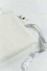 Obraz na płótnie Canvas Light delicate fabrics for sewing baby clothes