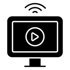 Trendy design icon of online video 
