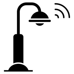 Perfect design icon of smart street light 