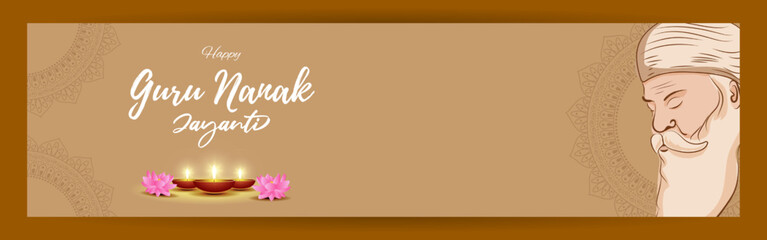 vector illustration for Indian festival Guru Nanak Jayanti