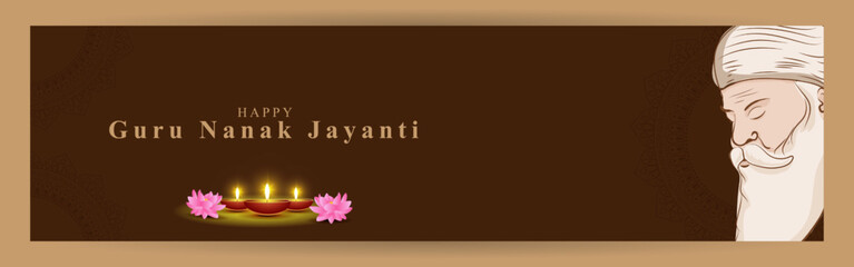 Vector illustration for Indian festival Guru Nanak Jayanti