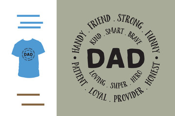 Best dad ever t shirt design