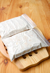 Tempeh Ready after Soybeans Fermented in Perforated Bags Covered with Thick and Dense White Mycelium