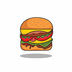 Burger illustration vector graphic