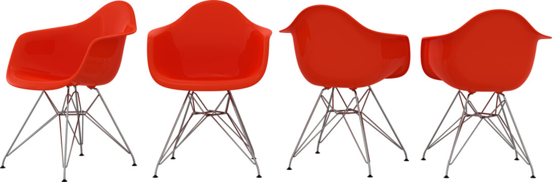 vitra eames plastic armchair red