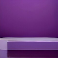 Purple matte podiums for mockup products presentation 