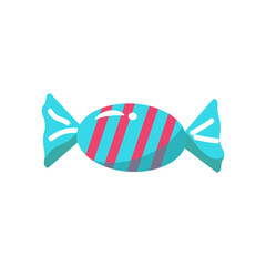 Sweet candy for halloween celebration. Vector illustration isolated on white background. For icons and logos, designs, prints, kids party decor.