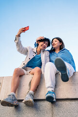 Happy Couple Taking Selfie