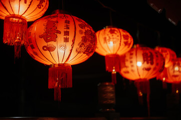 Obraz na płótnie Canvas A red lantern to prepare for the Chinese new year celebration season.