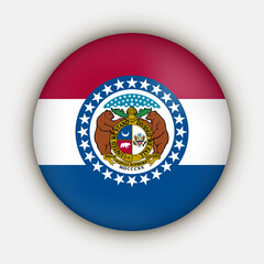 Missouri state flag. Vector illustration.