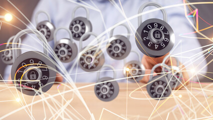 security data code digital in hand