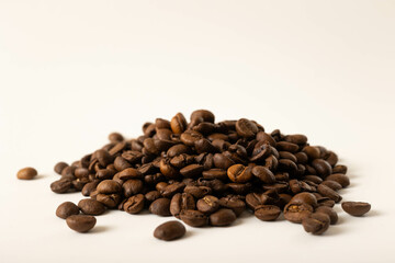 Coffee beans isolated on white.