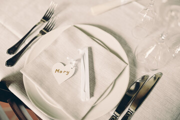 table setting with cutlery