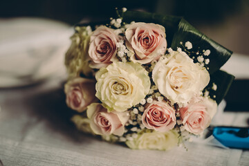 wedding bouquet with roses