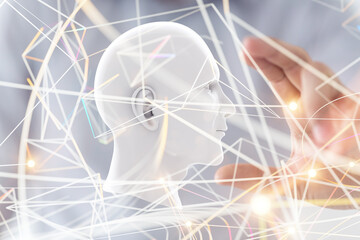 human head, chakra power, inspiration abstract thought.