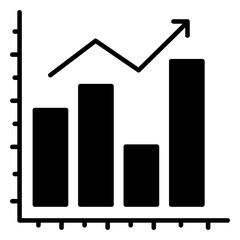 A solid design, icon of growth chart