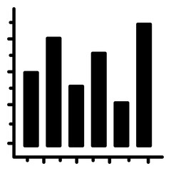 Solid Histogram icon, editable vector 