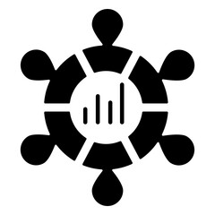 Business chart icon isolated on white background 