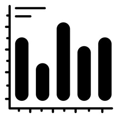 Editable design icon of bar graph 