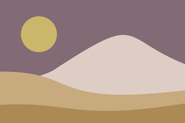 beautiful mountain landscape, abstract vector background for design