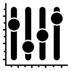Solid design icon of equalizer chart 