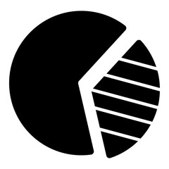 An icon design of pie chart 