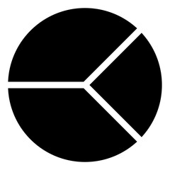 Solid design icon of pie chart available for instant download 