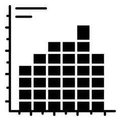 Stacked bar chart icon in unique design 