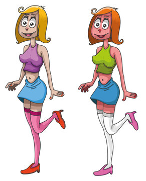 Pinup en mini-jupe