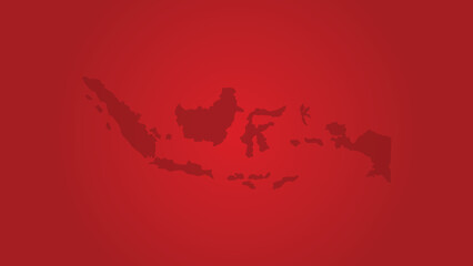 art illustration design concept background island map of indonesia in red