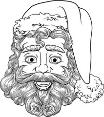 Santa Claus Christmas Cartoon Character Face