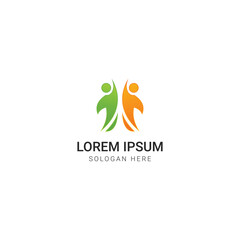 people care success health life logos, Logo Progress Man Icon Element Template Design Logos