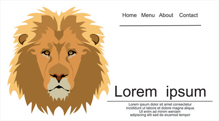 Lion's head illustration