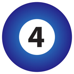 Pool ball number 4 PNG image.