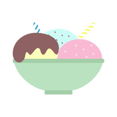 Ice cream, vector illustration, eps 10